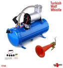 12V Wolf Whistle Trumpet 130 Db Air Horn Kit With 6 Liters 150 Psi Compressor. Fixed Price $156.59.