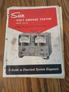Original Owner's Instruction Manual For Sun Electric Vat 28 Tester. Fixed Price $25.00.