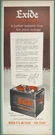 Print Exide Ultra Start Battery Vintage 1950S Auto Advertising. Fixed Price $12.00.