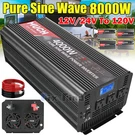 Pure Sine Wave Inverter 4000W 6000W 8000W 12V 24V - 110V 120V Solar Off Grid Lcd. Fixed Price $57.99.