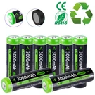 2 - 10 Pack 3.7V Rechargeable Button Top Batteries (3000MAH) / Smart Charger Lot. Fixed Price $14.99.